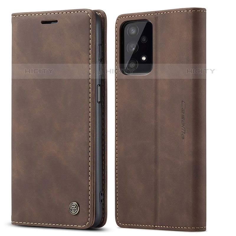 Custodia Portafoglio In Pelle Cover con Supporto C01S per Samsung Galaxy M32 5G Marrone