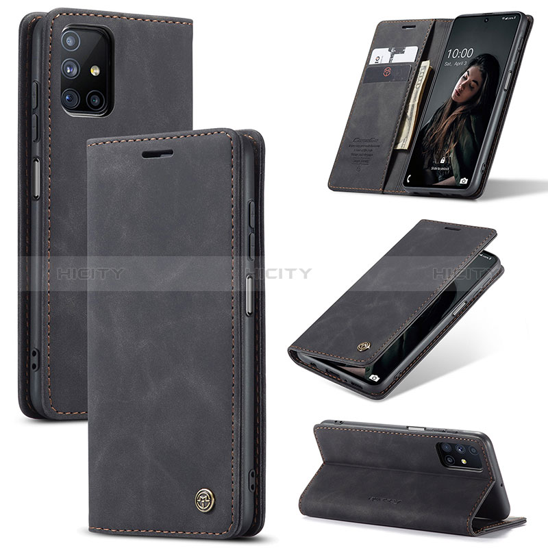 Custodia Portafoglio In Pelle Cover con Supporto C01S per Samsung Galaxy M51