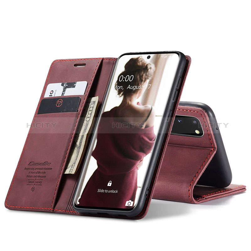 Custodia Portafoglio In Pelle Cover con Supporto C01S per Samsung Galaxy S20