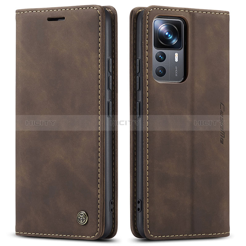 Custodia Portafoglio In Pelle Cover con Supporto C01S per Xiaomi Mi 12T 5G Marrone