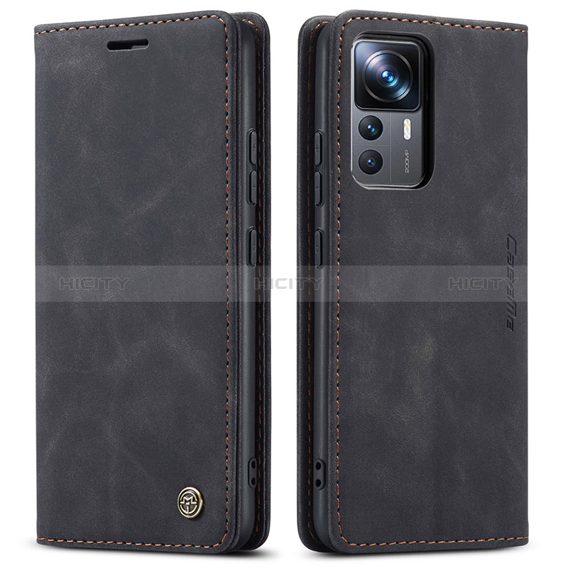 Custodia Portafoglio In Pelle Cover con Supporto C01S per Xiaomi Mi 12T Pro 5G Nero