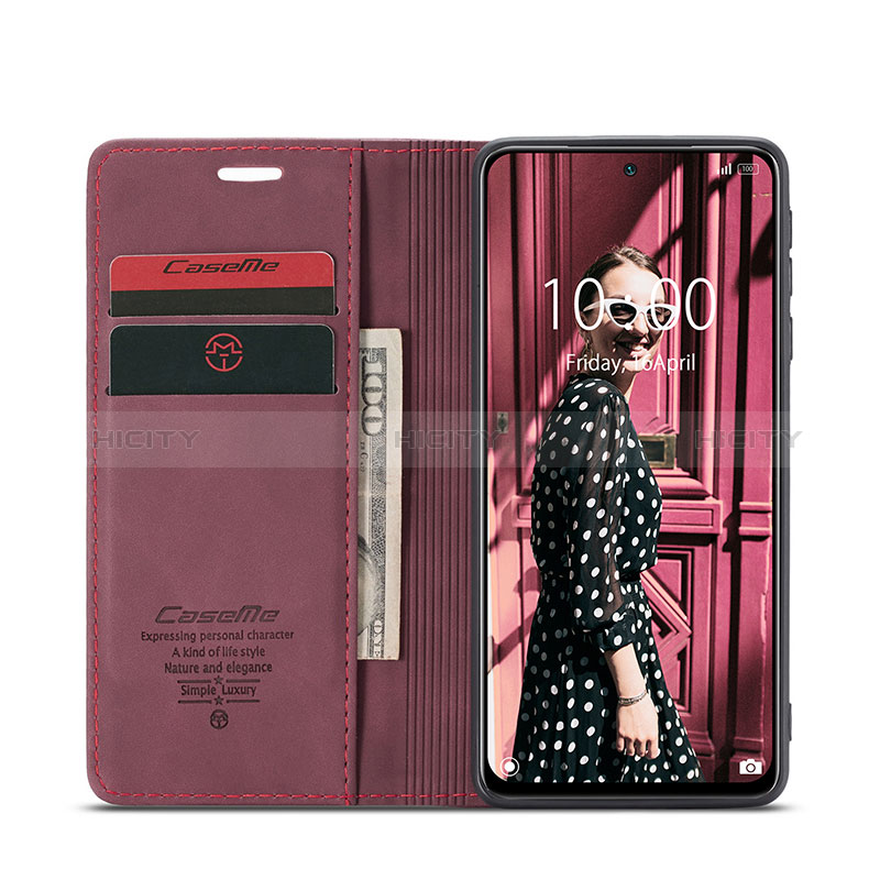 Custodia Portafoglio In Pelle Cover con Supporto C01S per Xiaomi Redmi Note 10 4G