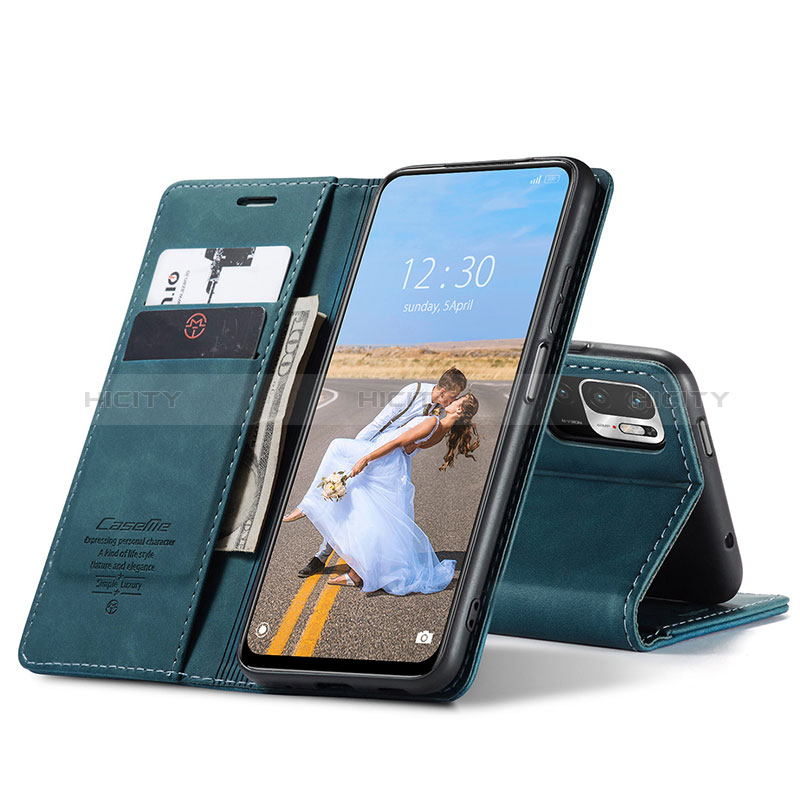 Custodia Portafoglio In Pelle Cover con Supporto C01S per Xiaomi Redmi Note 10 5G