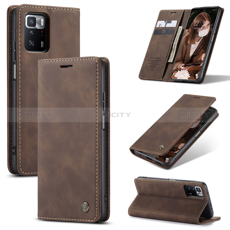 Custodia Portafoglio In Pelle Cover con Supporto C01S per Xiaomi Redmi Note 10 Pro 5G