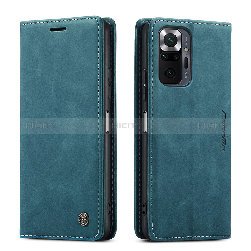 Custodia Portafoglio In Pelle Cover con Supporto C01S per Xiaomi Redmi Note 10 Pro Max Blu