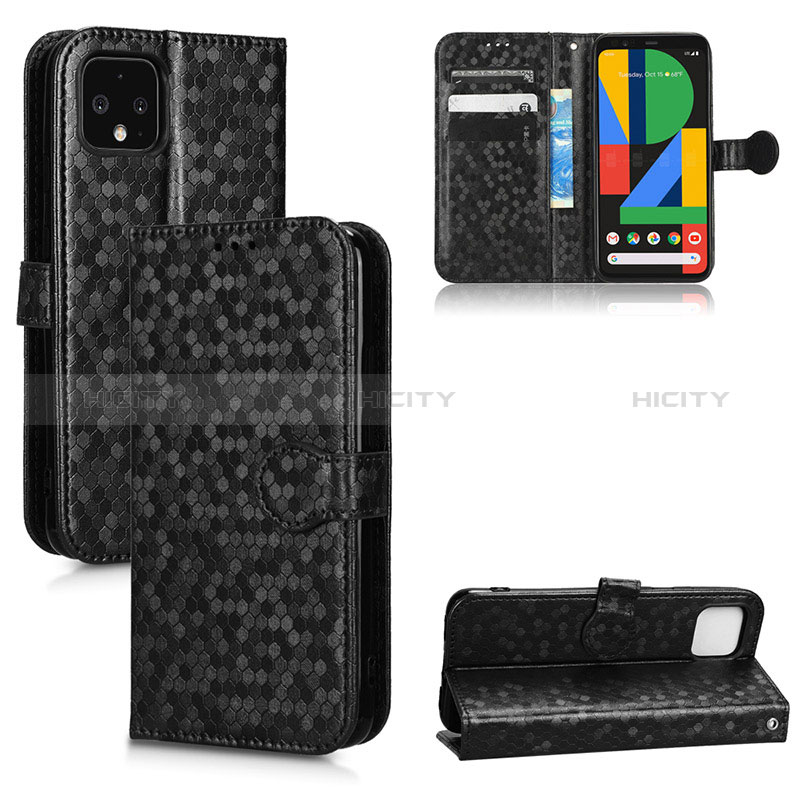 Custodia Portafoglio In Pelle Cover con Supporto C01X per Google Pixel 4