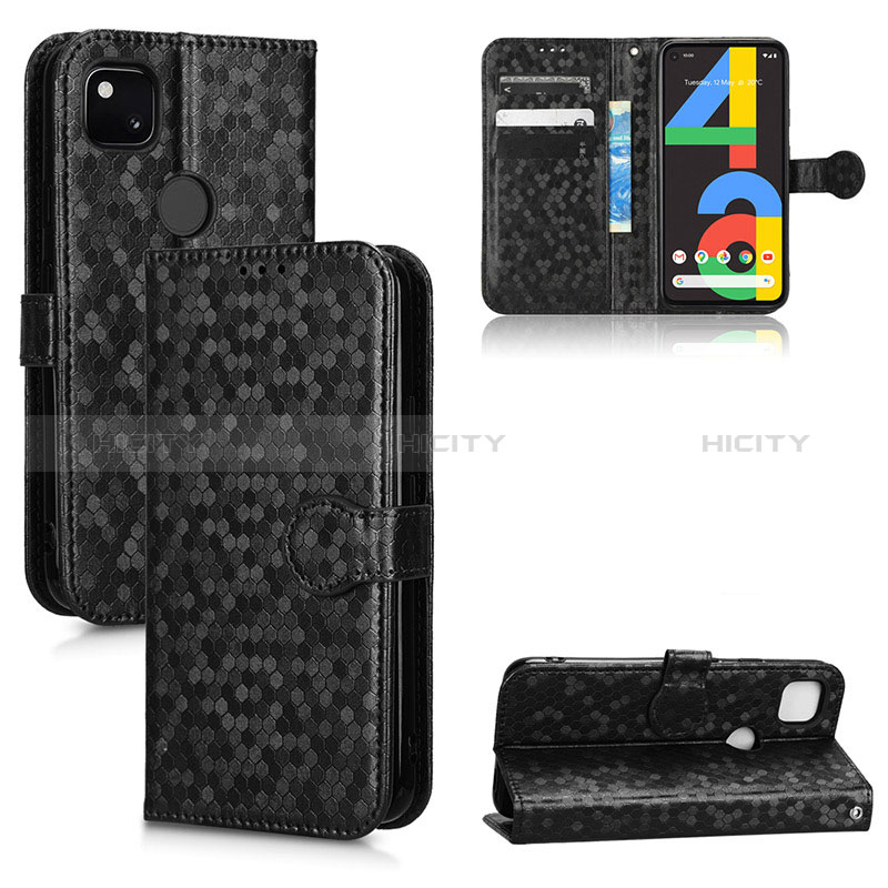 Custodia Portafoglio In Pelle Cover con Supporto C01X per Google Pixel 4a