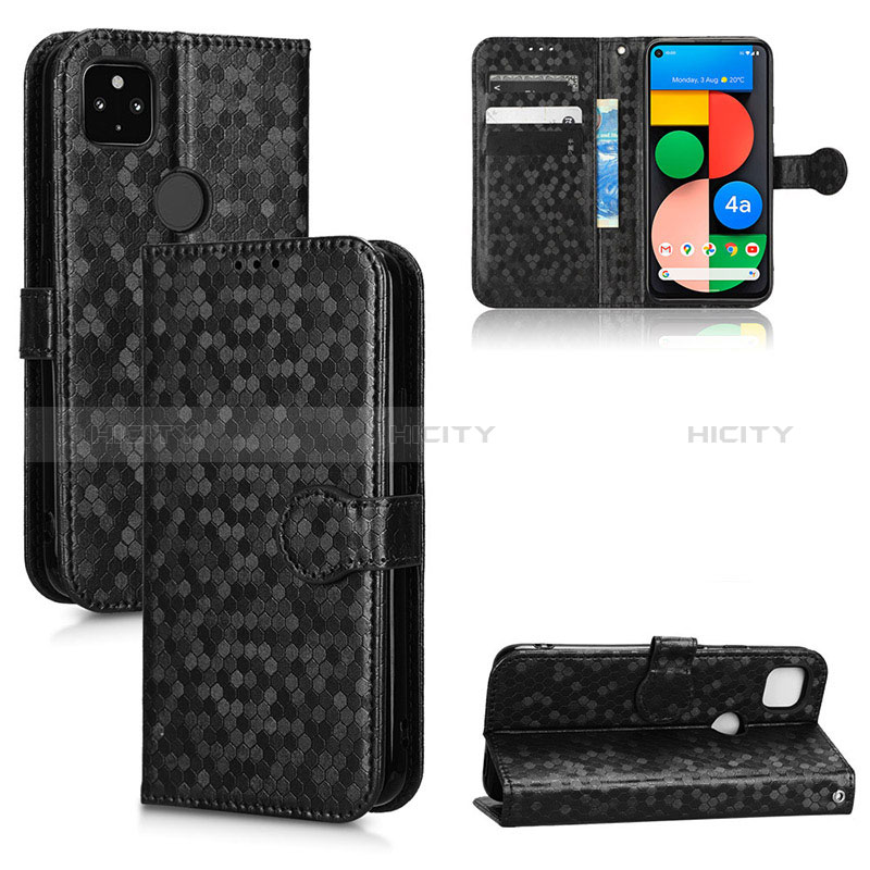 Custodia Portafoglio In Pelle Cover con Supporto C01X per Google Pixel 4a 5G