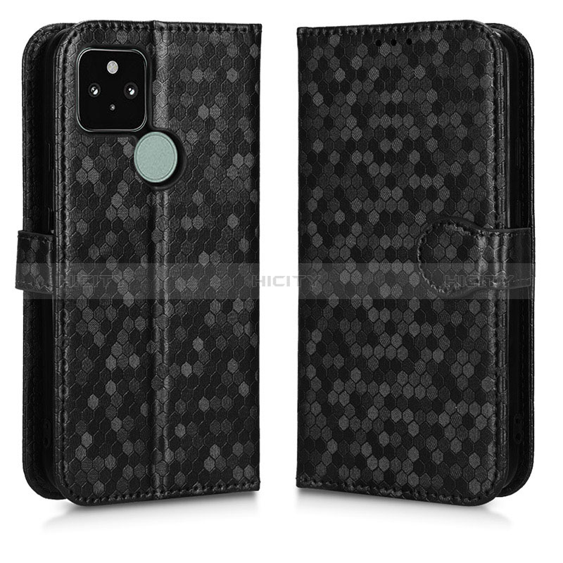 Custodia Portafoglio In Pelle Cover con Supporto C01X per Google Pixel 5