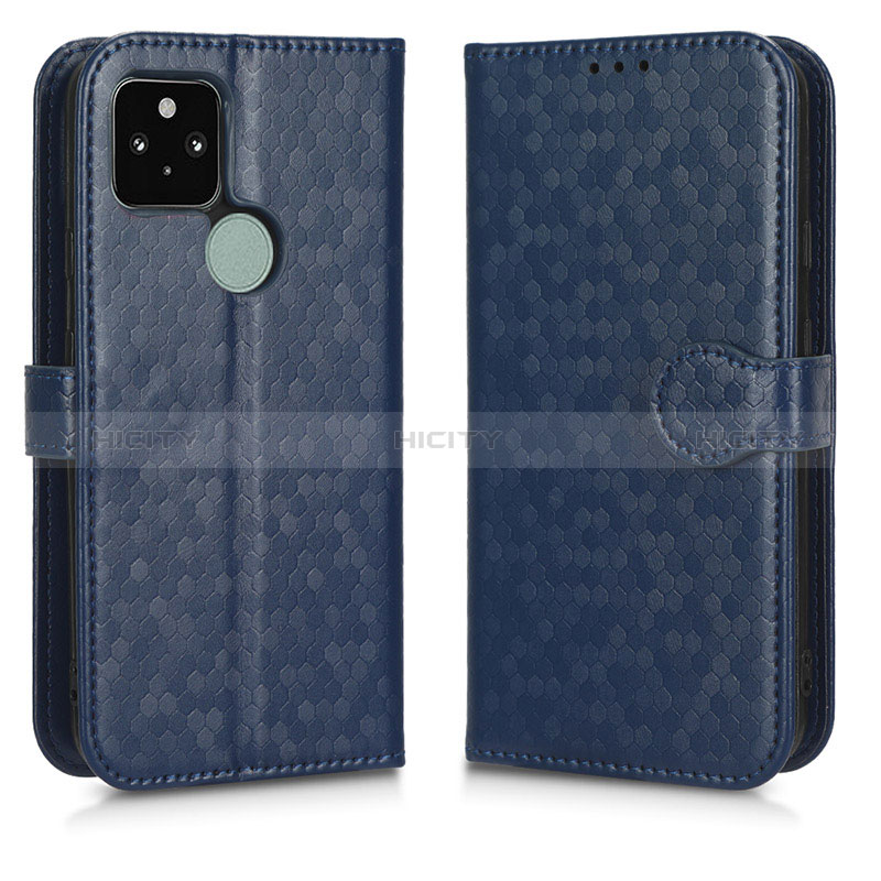 Custodia Portafoglio In Pelle Cover con Supporto C01X per Google Pixel 5