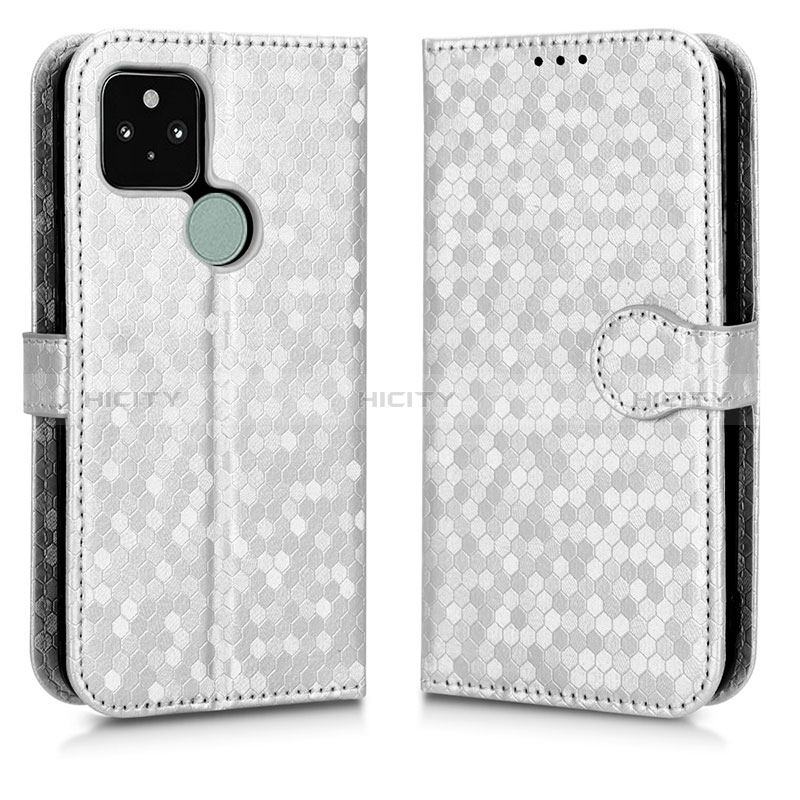 Custodia Portafoglio In Pelle Cover con Supporto C01X per Google Pixel 5