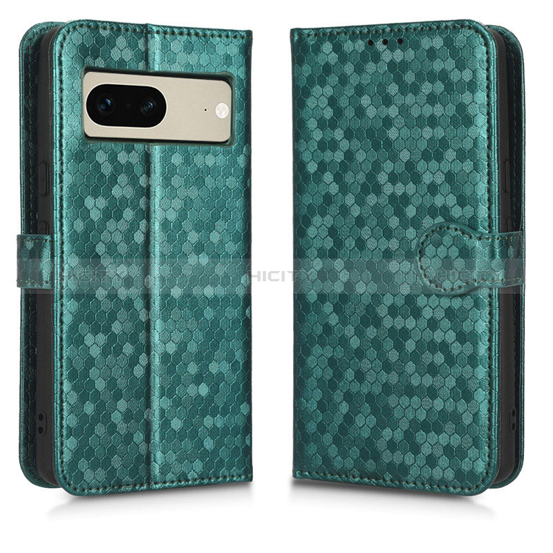 Custodia Portafoglio In Pelle Cover con Supporto C01X per Google Pixel 7 5G Verde