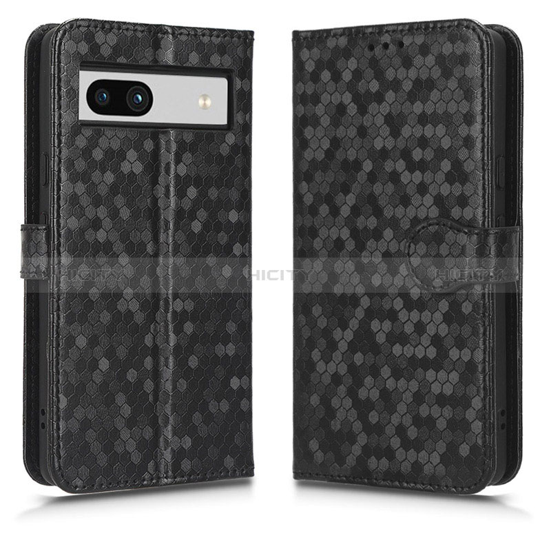 Custodia Portafoglio In Pelle Cover con Supporto C01X per Google Pixel 7a 5G Nero