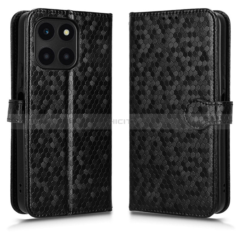 Custodia Portafoglio In Pelle Cover con Supporto C01X per Huawei Honor X6a Nero