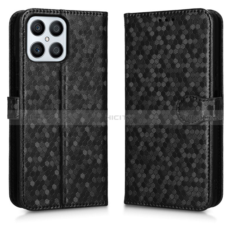 Custodia Portafoglio In Pelle Cover con Supporto C01X per Huawei Honor X8 4G Nero