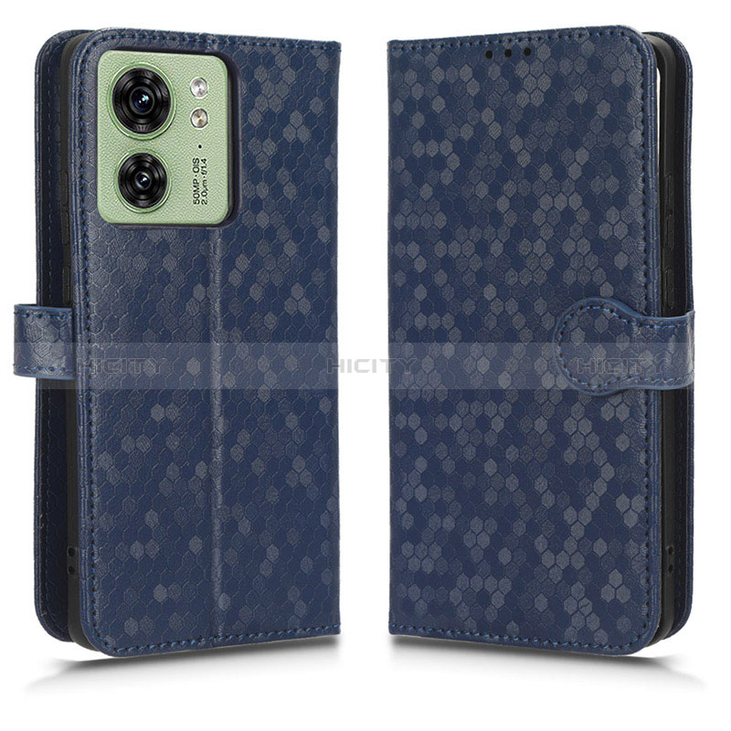 Custodia Portafoglio In Pelle Cover con Supporto C01X per Motorola Moto Edge 40 5G Blu