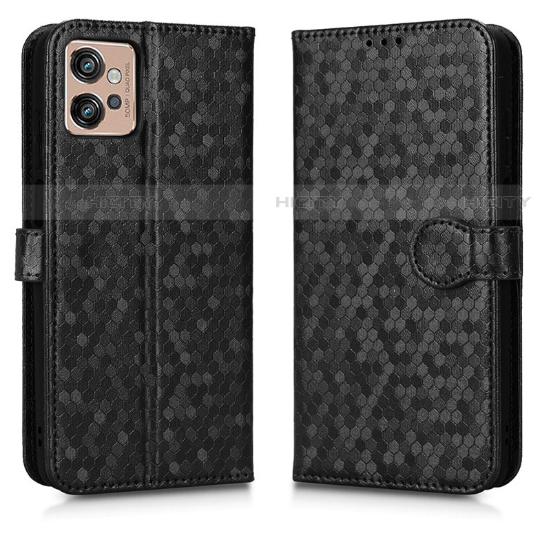 Custodia Portafoglio In Pelle Cover con Supporto C01X per Motorola Moto G32 Nero