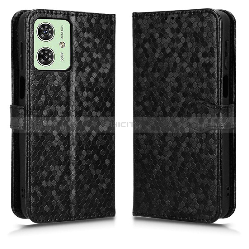 Custodia Portafoglio In Pelle Cover con Supporto C01X per Motorola Moto G54 5G Nero