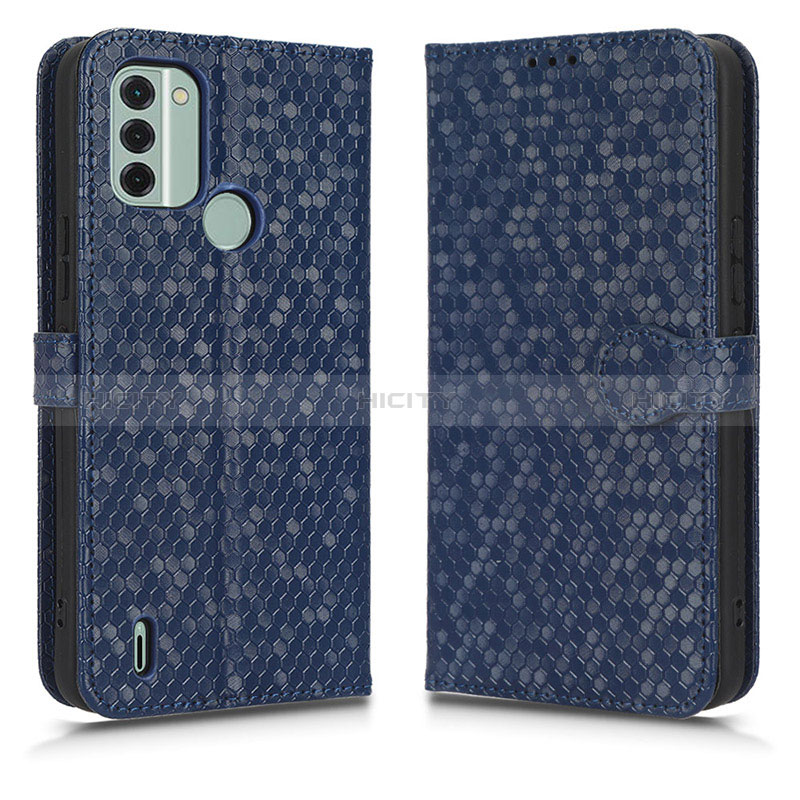 Custodia Portafoglio In Pelle Cover con Supporto C01X per Nokia C31 Blu