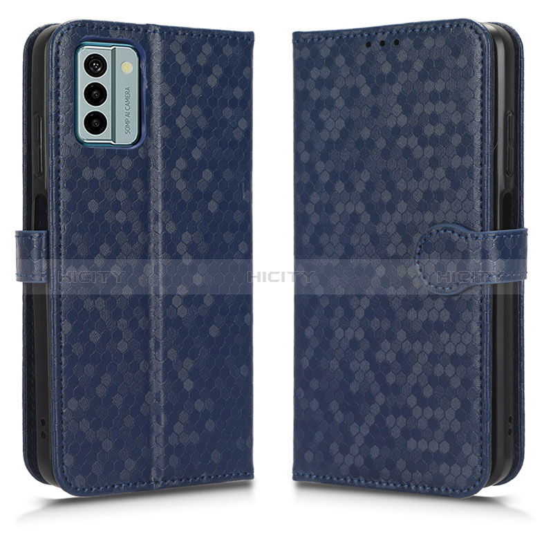 Custodia Portafoglio In Pelle Cover con Supporto C01X per Nokia G22 Blu