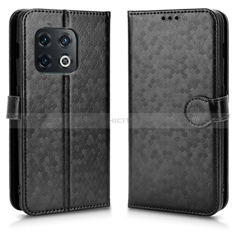 Custodia Portafoglio In Pelle Cover con Supporto C01X per OnePlus 10 Pro 5G Nero