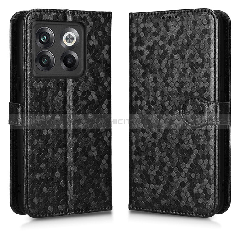 Custodia Portafoglio In Pelle Cover con Supporto C01X per OnePlus 10T 5G Nero