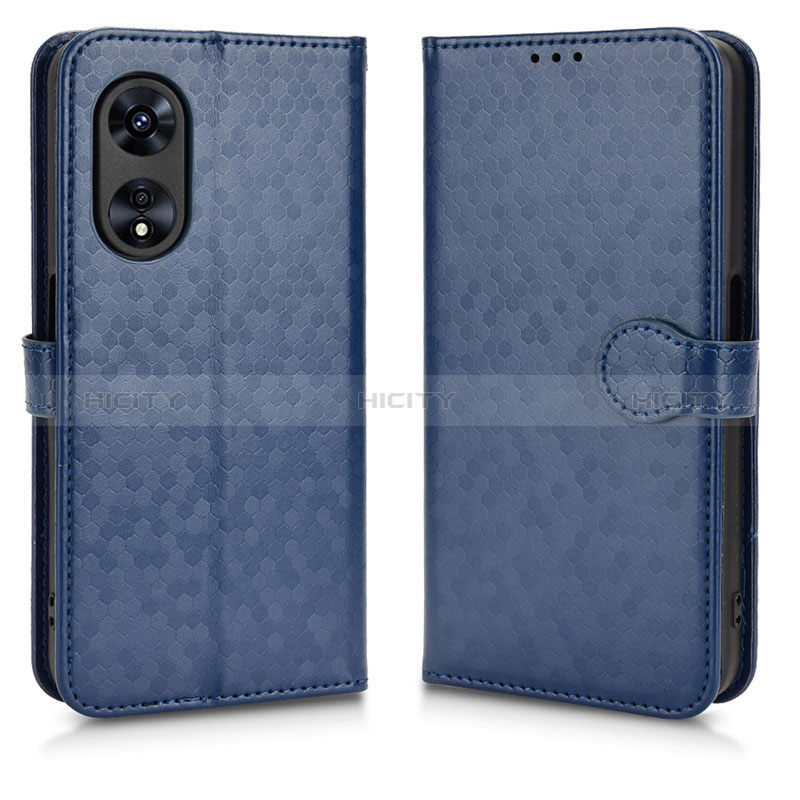 Custodia Portafoglio In Pelle Cover con Supporto C01X per Oppo A1 5G Blu