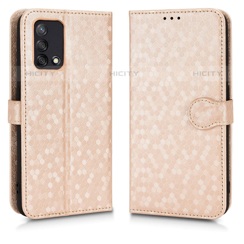 Custodia Portafoglio In Pelle Cover con Supporto C01X per Oppo A74 4G Oro