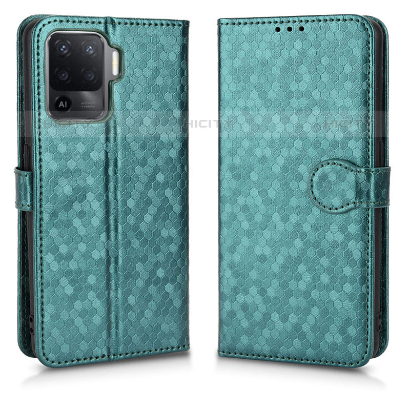 Custodia Portafoglio In Pelle Cover con Supporto C01X per Oppo A94 5G Verde