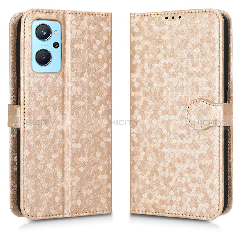 Custodia Portafoglio In Pelle Cover con Supporto C01X per Oppo A96 4G Oro