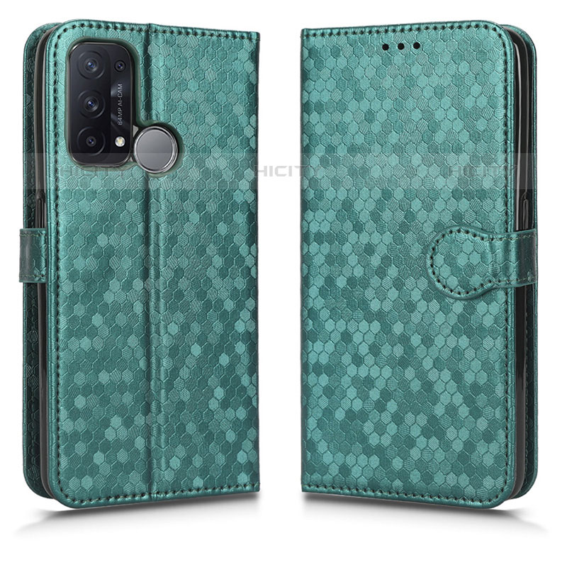 Custodia Portafoglio In Pelle Cover con Supporto C01X per Oppo Reno5 A Verde