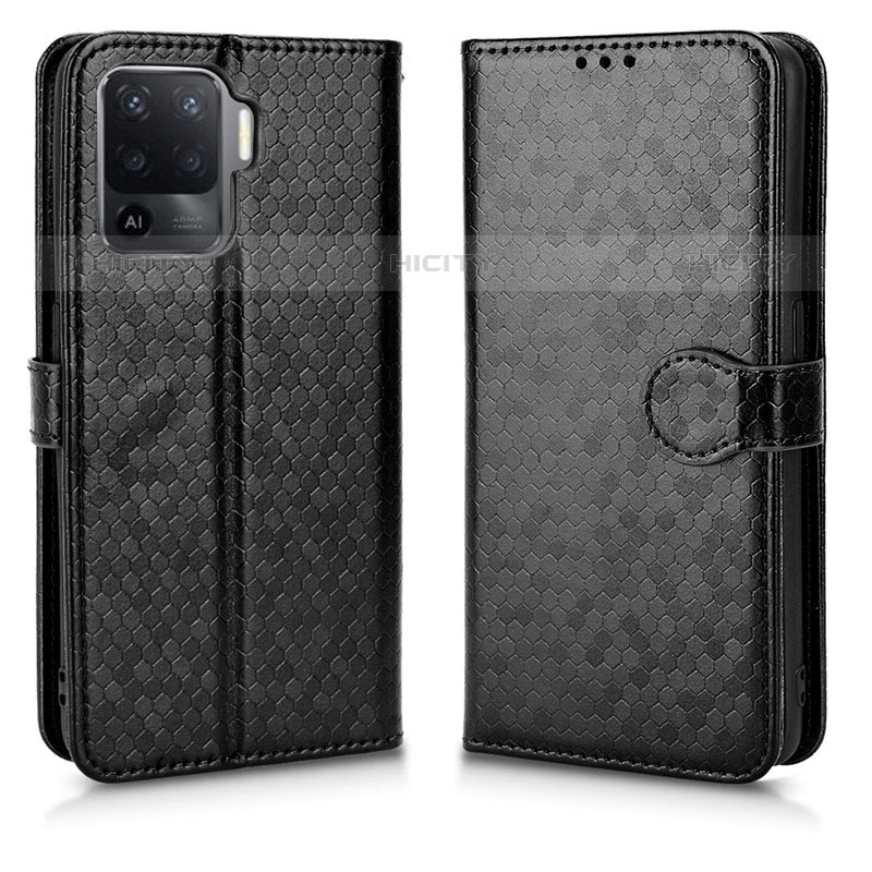 Custodia Portafoglio In Pelle Cover con Supporto C01X per Oppo Reno5 Z 5G Nero