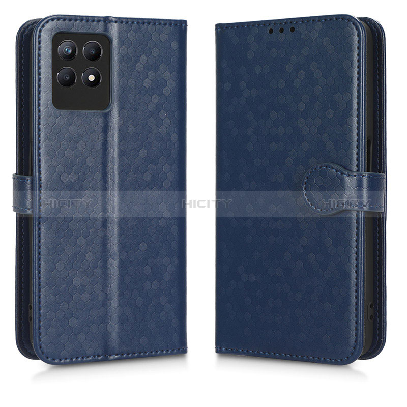 Custodia Portafoglio In Pelle Cover con Supporto C01X per Realme 8i Blu