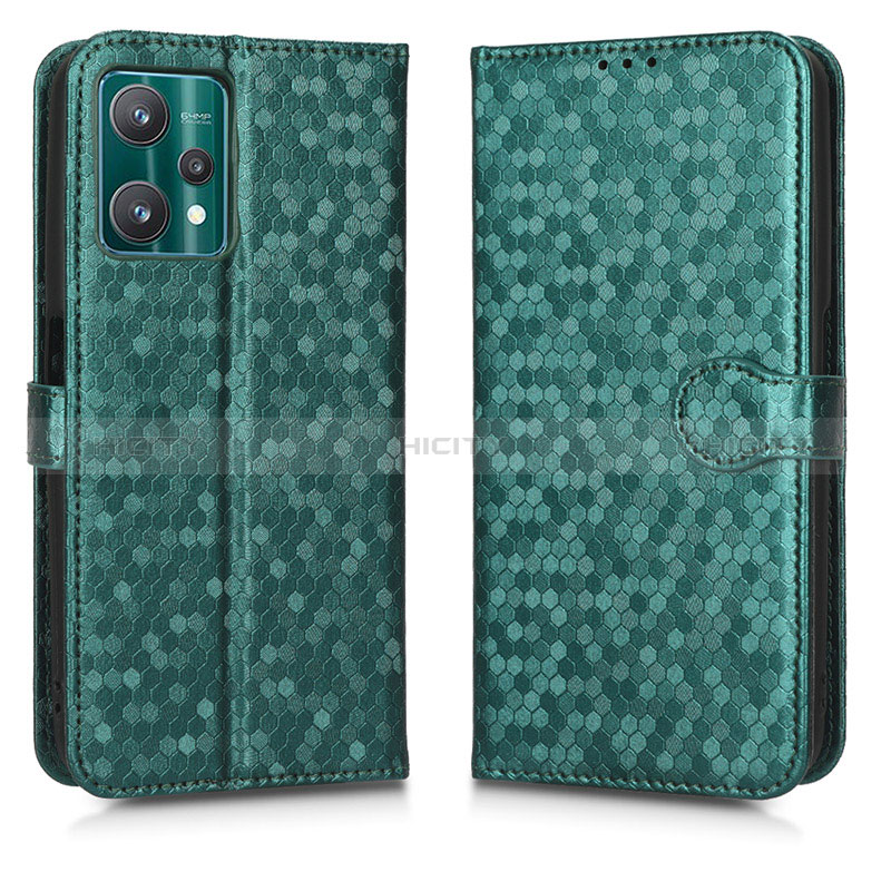 Custodia Portafoglio In Pelle Cover con Supporto C01X per Realme 9 Pro 5G Verde