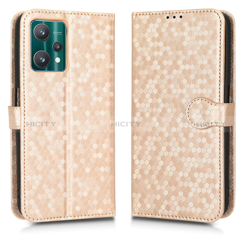 Custodia Portafoglio In Pelle Cover con Supporto C01X per Realme Q5 5G Oro