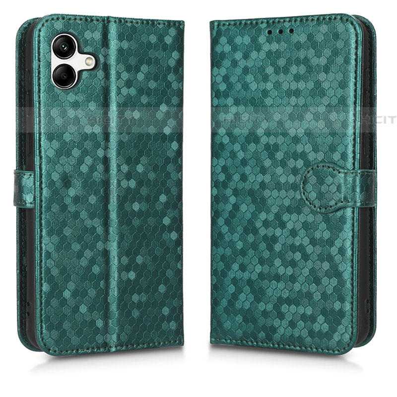 Custodia Portafoglio In Pelle Cover con Supporto C01X per Samsung Galaxy A04E Verde