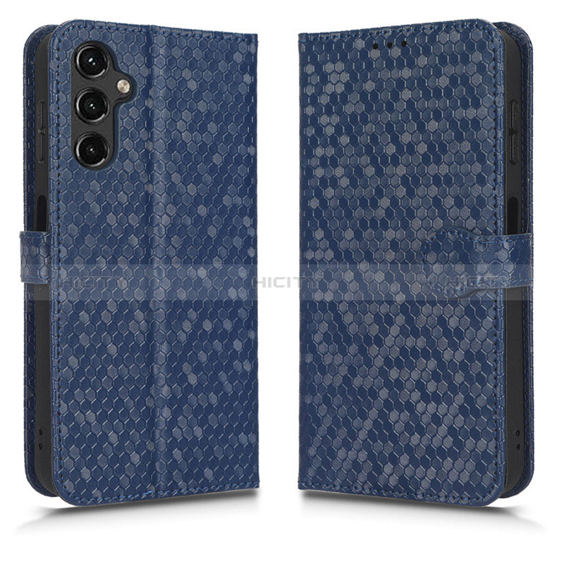 Custodia Portafoglio In Pelle Cover con Supporto C01X per Samsung Galaxy A14 4G Blu