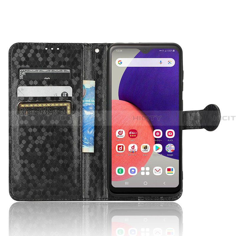 Custodia Portafoglio In Pelle Cover con Supporto C01X per Samsung Galaxy A22 5G SC-56B