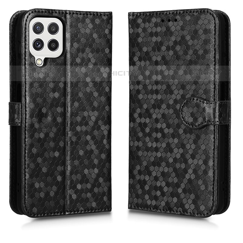 Custodia Portafoglio In Pelle Cover con Supporto C01X per Samsung Galaxy M22 4G Nero