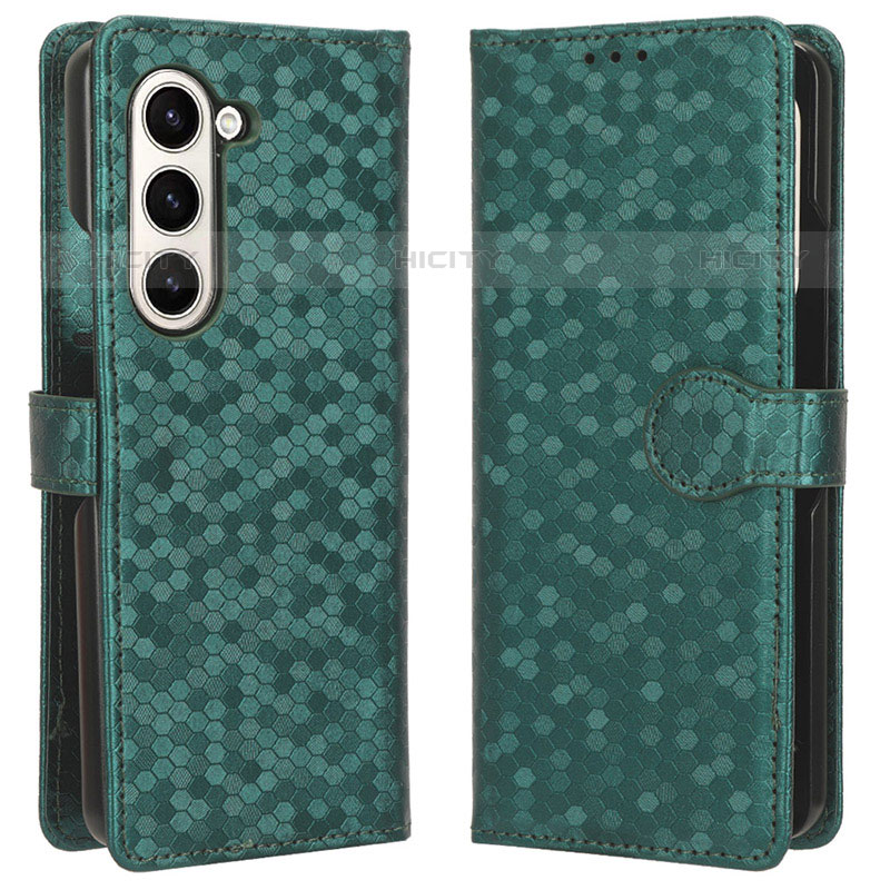 Custodia Portafoglio In Pelle Cover con Supporto C01X per Samsung Galaxy Z Fold5 5G