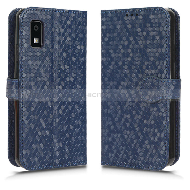 Custodia Portafoglio In Pelle Cover con Supporto C01X per Sharp Aquos wish3