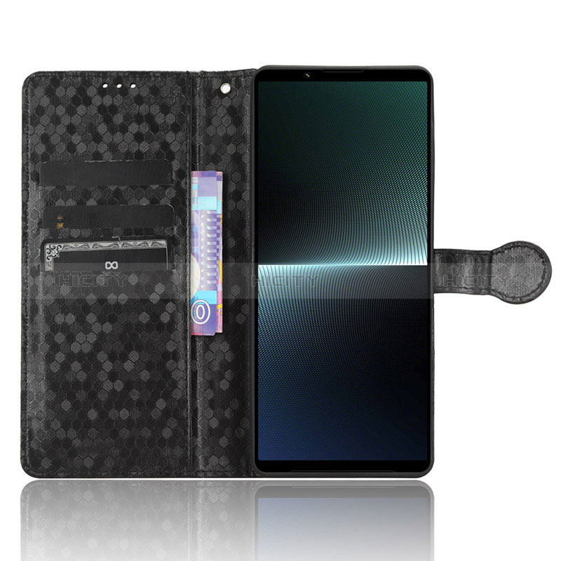 Custodia Portafoglio In Pelle Cover con Supporto C01X per Sony Xperia 1 V