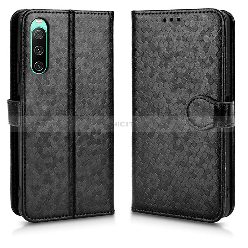 Custodia Portafoglio In Pelle Cover con Supporto C01X per Sony Xperia 10 IV