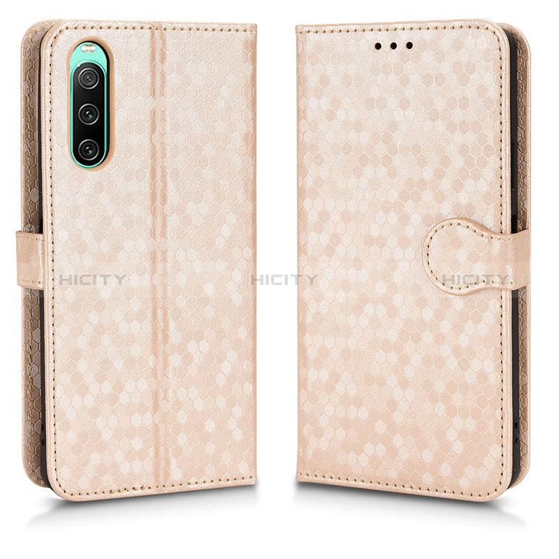 Custodia Portafoglio In Pelle Cover con Supporto C01X per Sony Xperia 10 V