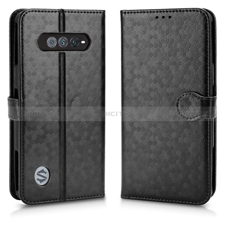 Custodia Portafoglio In Pelle Cover con Supporto C01X per Xiaomi Black Shark 4S Pro 5G Nero