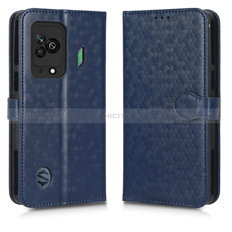 Custodia Portafoglio In Pelle Cover con Supporto C01X per Xiaomi Black Shark 5 5G Blu