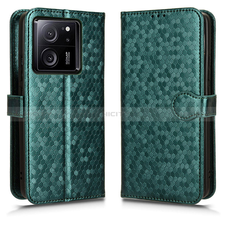 Custodia Portafoglio In Pelle Cover con Supporto C01X per Xiaomi Mi 13T 5G Verde