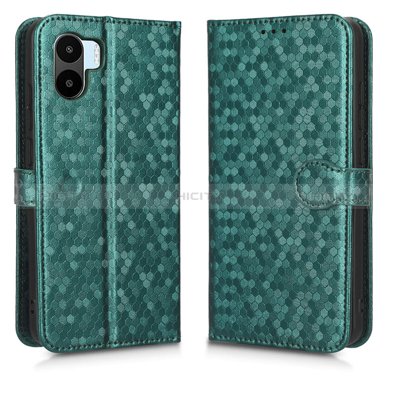 Custodia Portafoglio In Pelle Cover con Supporto C01X per Xiaomi Poco C50 Verde