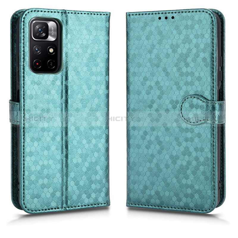 Custodia Portafoglio In Pelle Cover con Supporto C01X per Xiaomi Poco M4 Pro 5G Verde