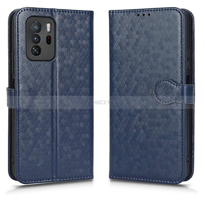 Custodia Portafoglio In Pelle Cover con Supporto C01X per Xiaomi Poco X3 GT 5G Blu